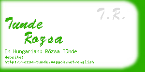tunde rozsa business card